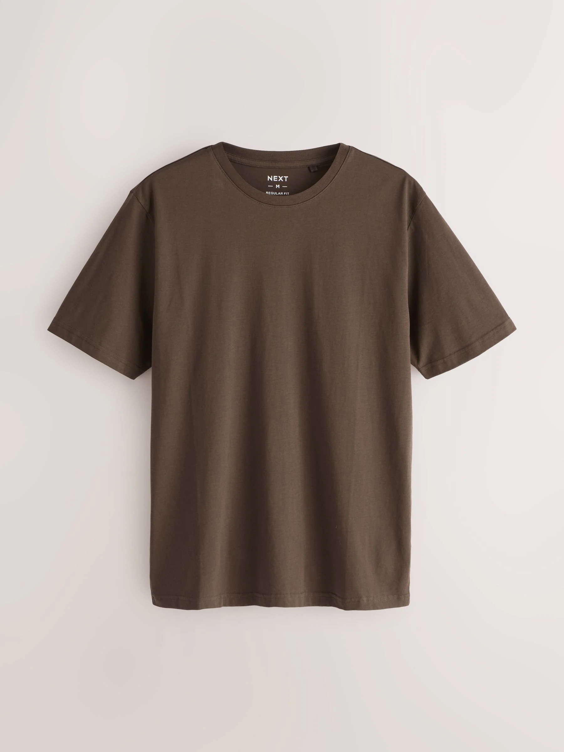 Zwart/Wit/grijs/leigrijs/kiezelkleurig/Bruin - Normale Pasvorm - Essential katoenen T-shirts verpakking van 6