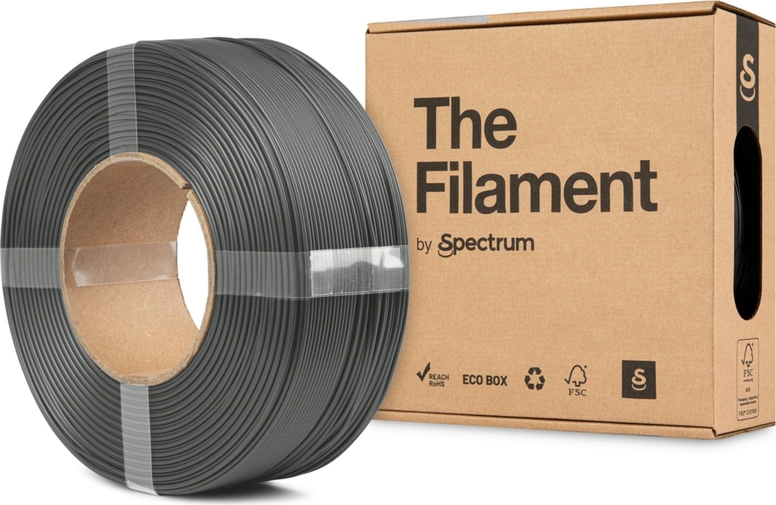 The Filament  Refill PLA Matte Urban Grey, 1,75 mm / 1000 g    Mattes PLA ohne Spule für funktionale & dekorative Anwendungen in Urban Grey