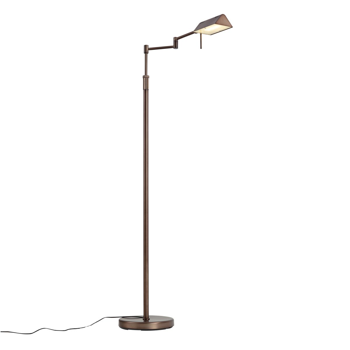 Design vloerlamp donker brons incl. LED met touch dimmer - Notia