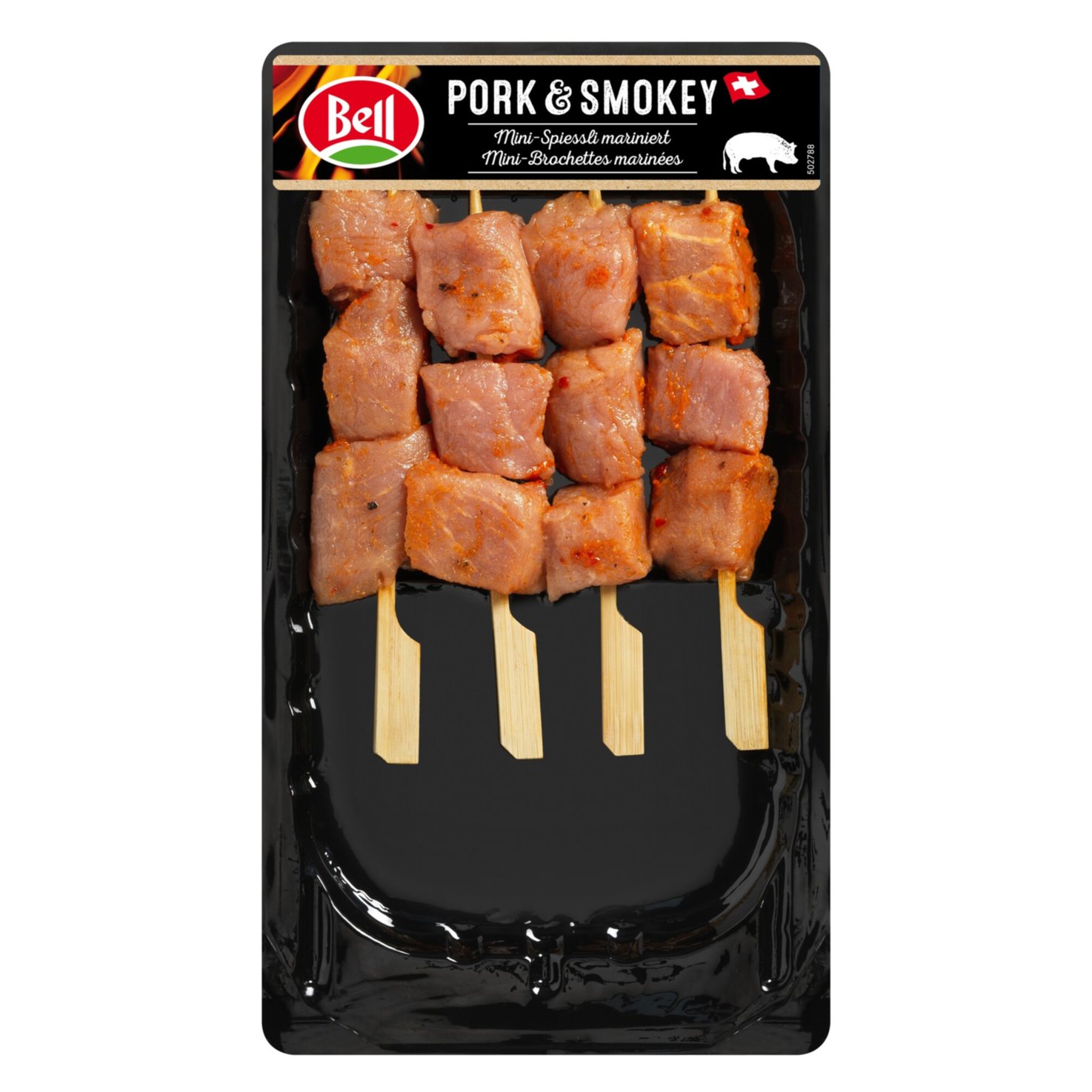 Bell Schweinsspiess mini Smokey-Paparika 4 Stück 140g