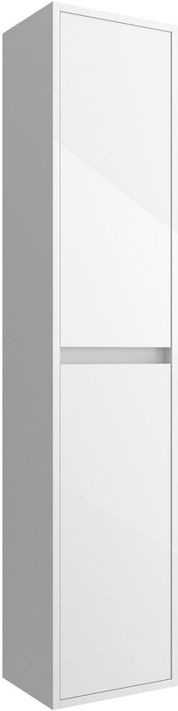 Muebles - Project - Kolomkast - Wit Glans - 140 cm - Met Softclose Deuren