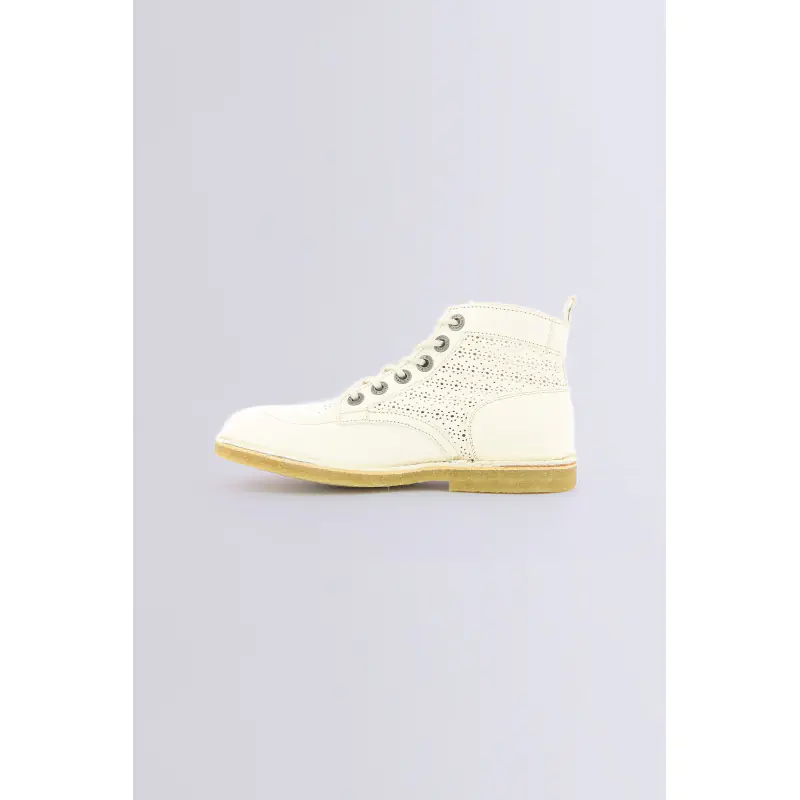 OJIKAR BLANC CASSE Bottines Cuir Femme
