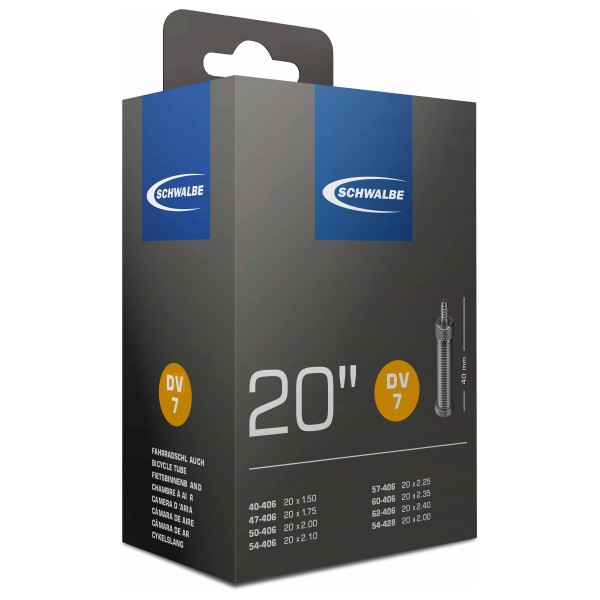 Schwalbe - 20'' Schlauch Nr. 7 40/62-406/428) - Chambre à air pour vélo