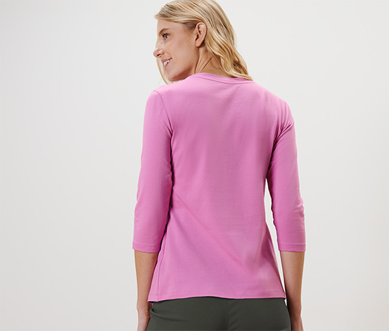 Shirt mit 3/4-Arm, rosa