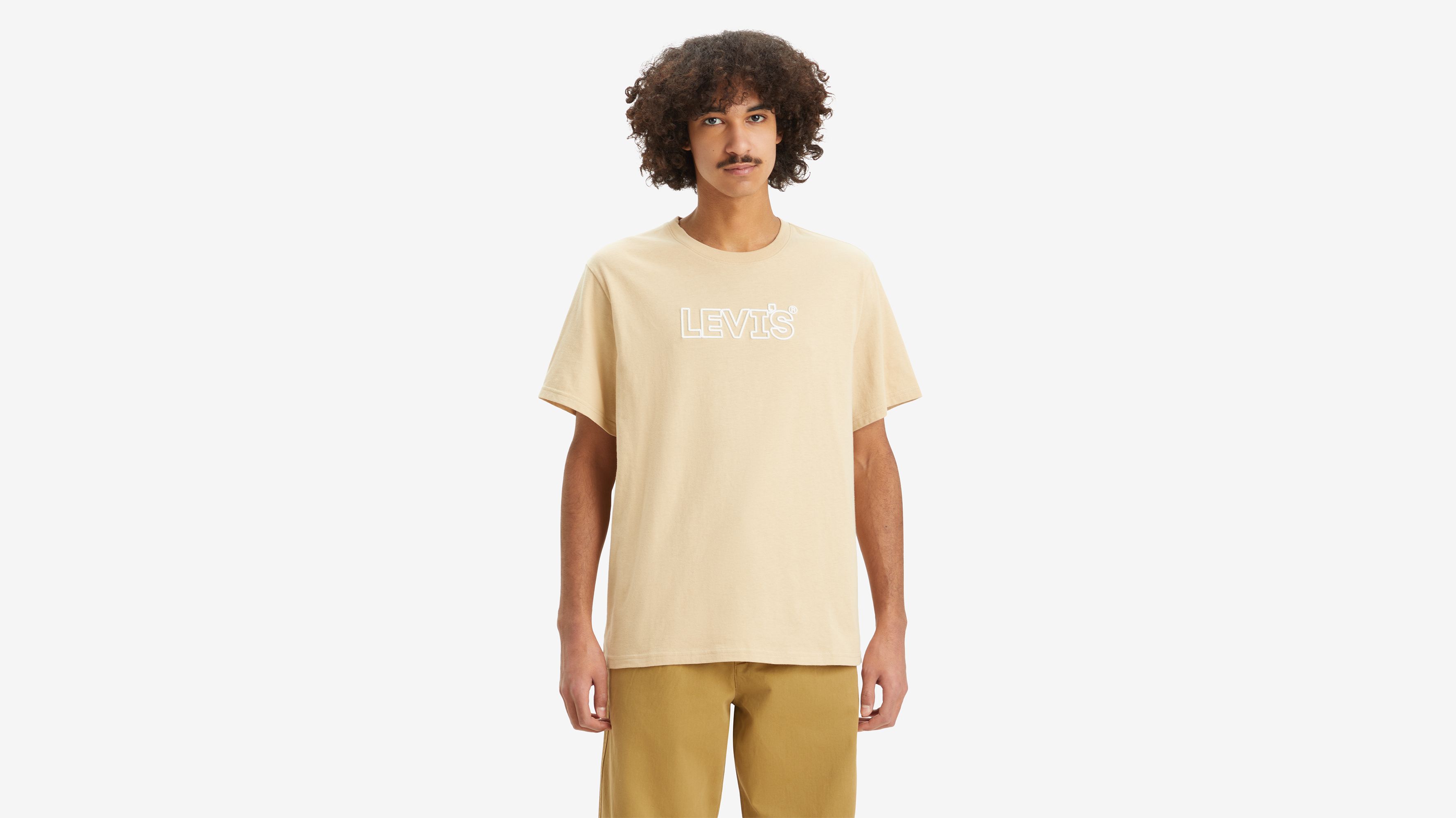 T-shirt graphique Relaxed - Corded Headline Safari - kaki