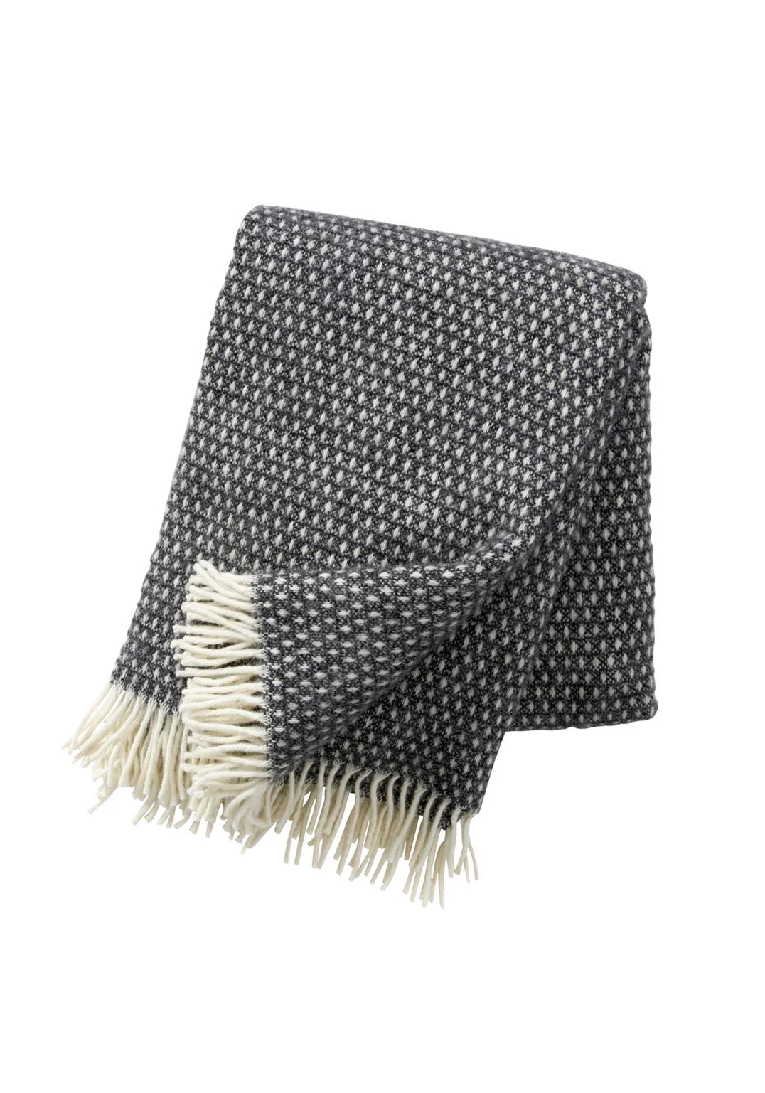 Klippan Yllefabrik Wolldecke Knut Dark Grey