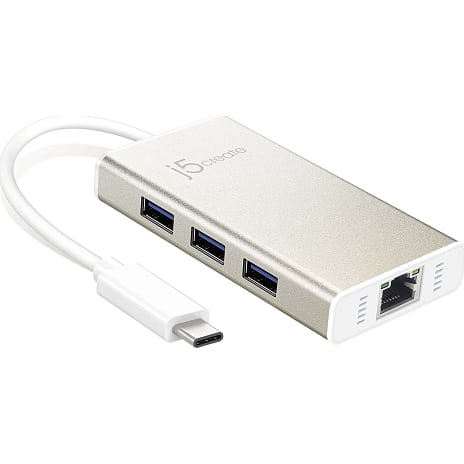 J5 USB-C Ethernet & Hub multiadapter
