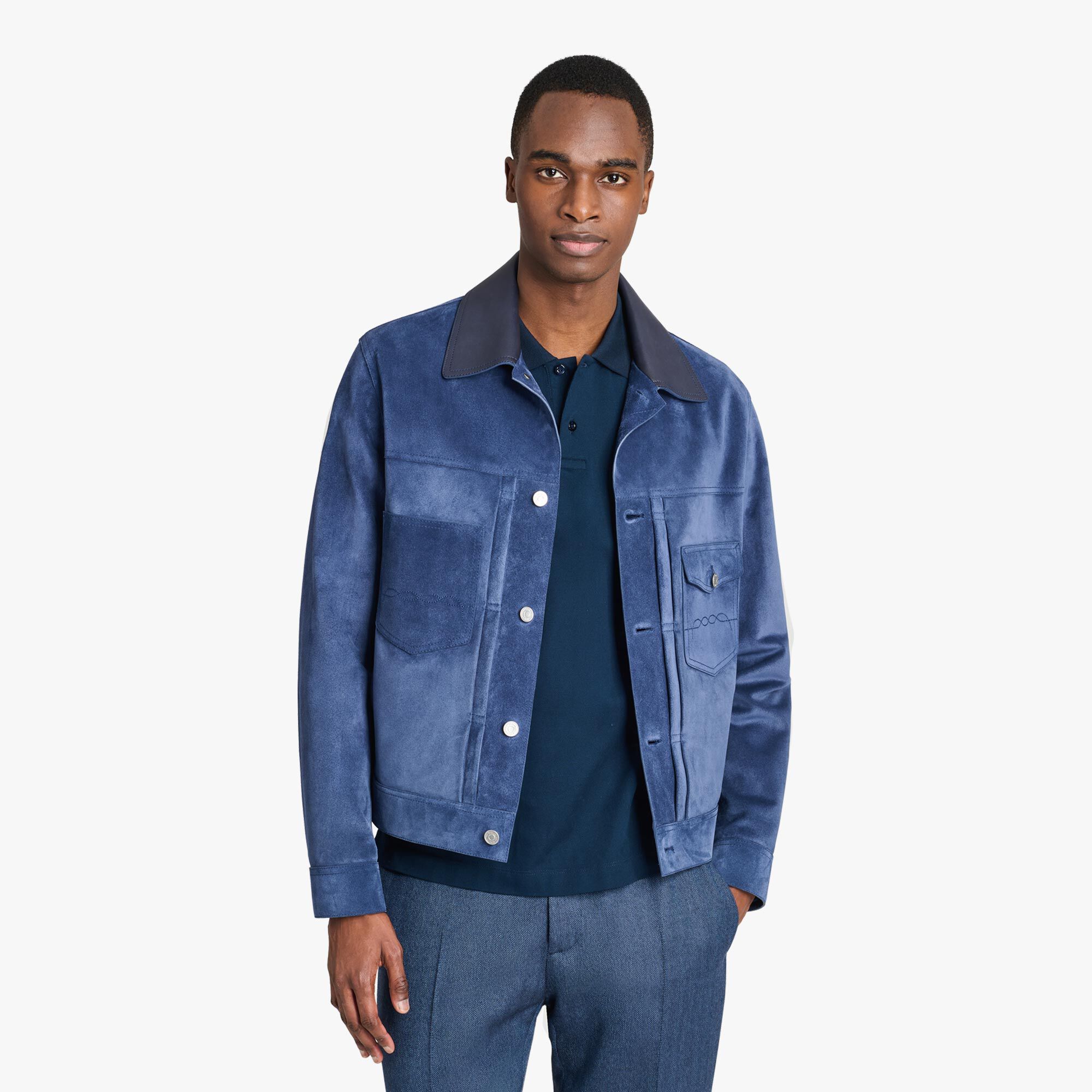 Veste Denim En Suède