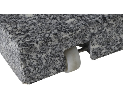 Siena Garden Granieten Parasolvoet, 45 kg, 50 x 50 cm, Granietgrijs, Wind- en weerbestendig, Roestvrij staal