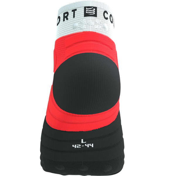 Chaussette running COMPRESSPORT ULTRA TRAIL LOW SOCKS FLUO RED/WHITE