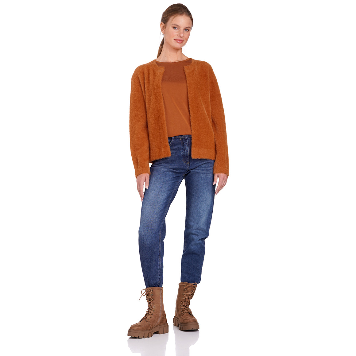 Gina Benotti Damen Strickjacke orange
