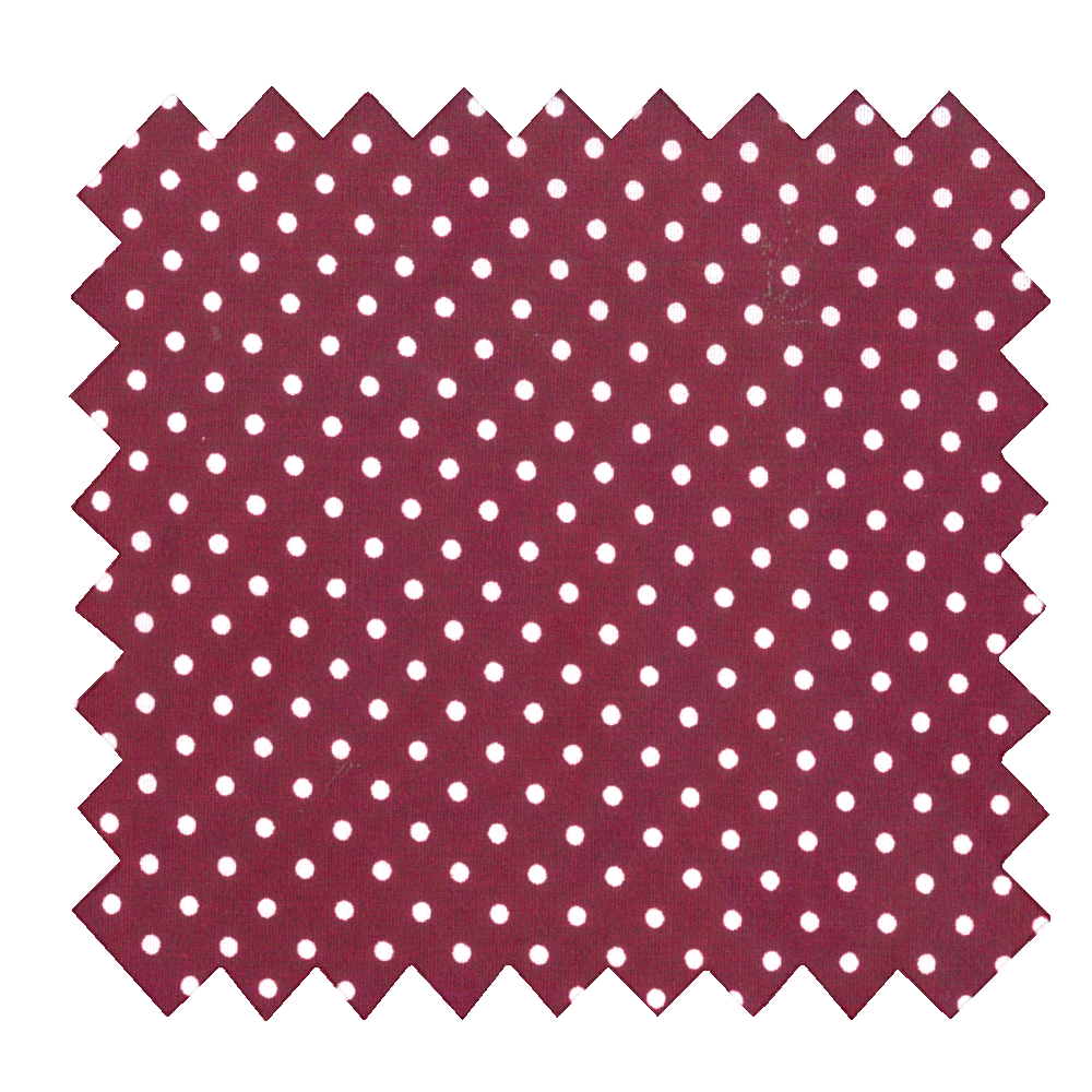 Tissu Coton Au Mètre Pois Bordeaux Ex1012