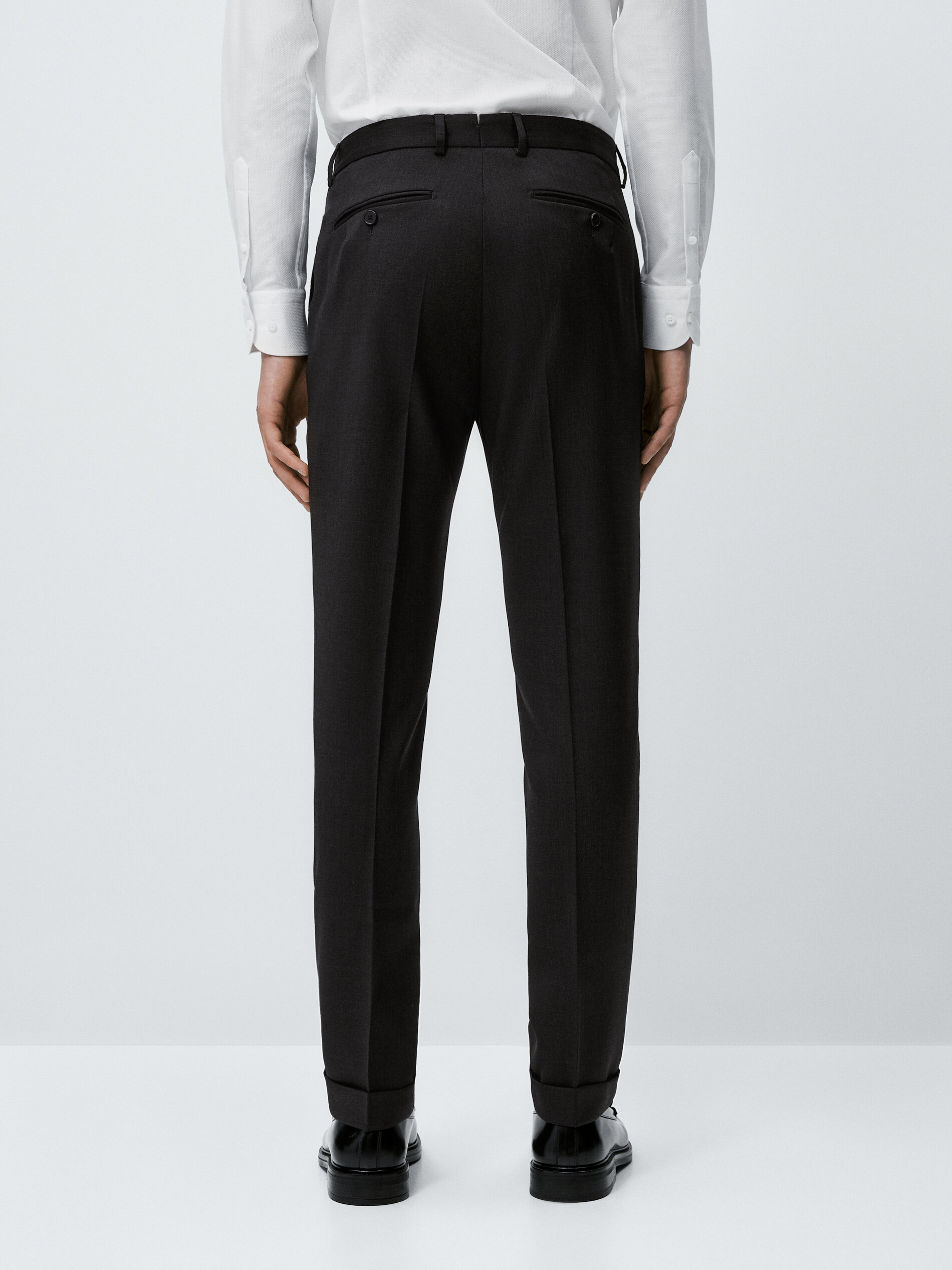 Calça pantalona lana gris - MARENGO