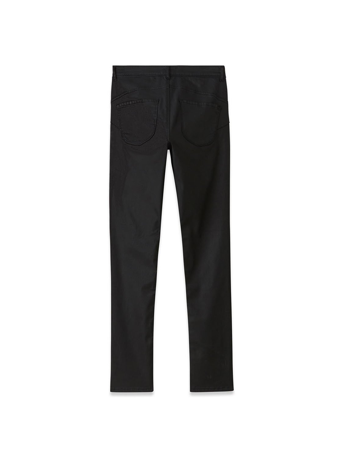 Pantalon Femme Enduit En Lyocell Noir