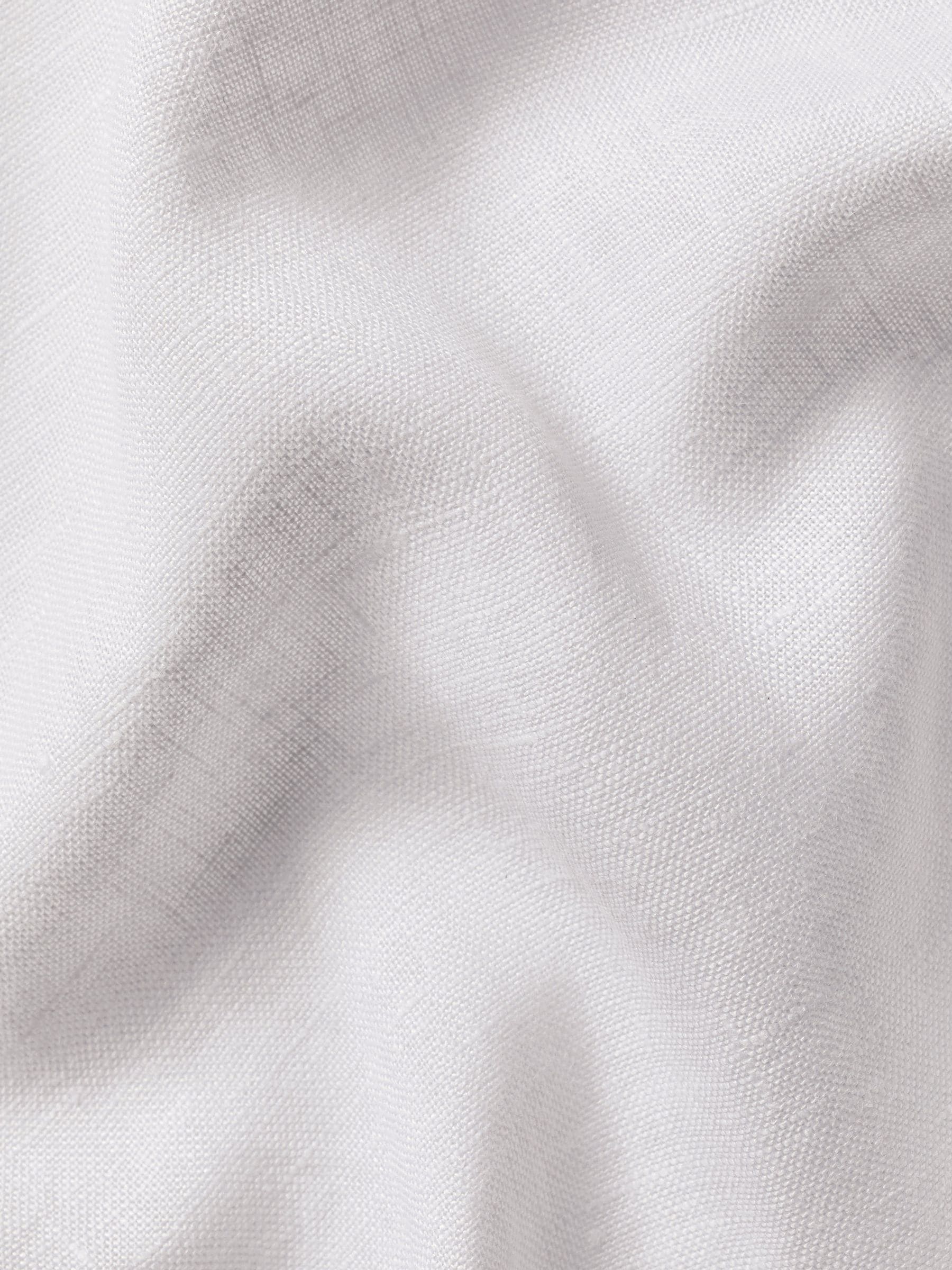Wit - Charles Tyrwhitt Slim Fit Plain Button Down Pure 100% Linen Shirt