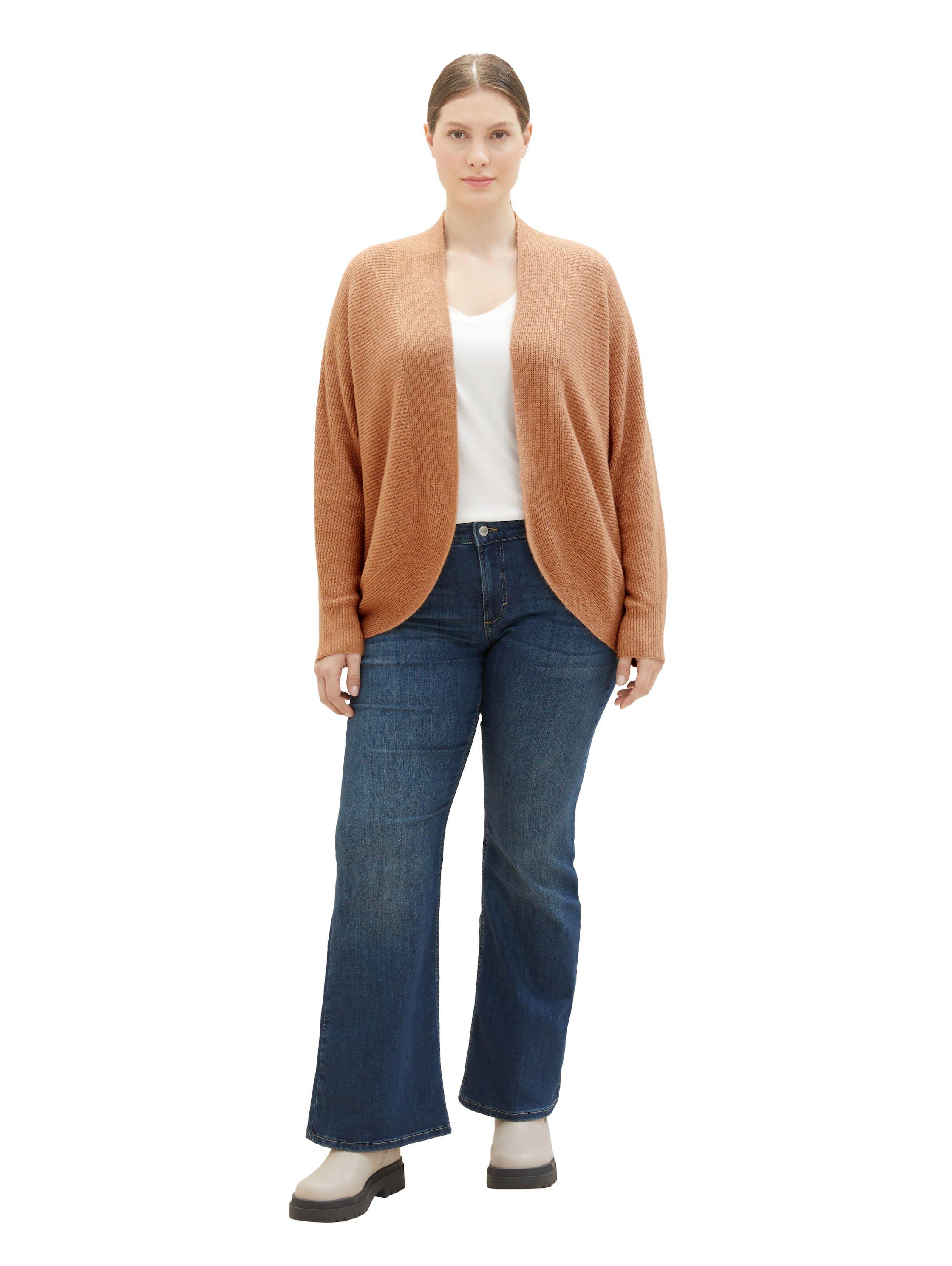Melierter Cardigan in verschlussloser Form