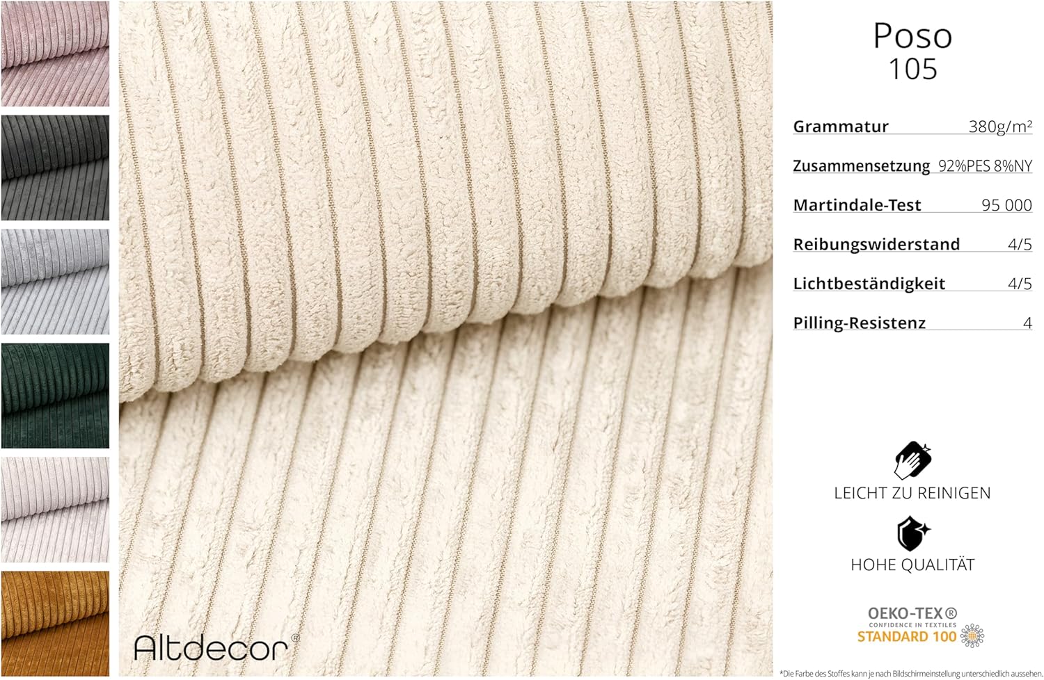 ALTDECOR Ecksofa in U-Form Corner Sofa Bett Eckcouch Couch L-Form Wohnlandschaft Cauchsofa Sierra-U - 349x169x80 cm Beige