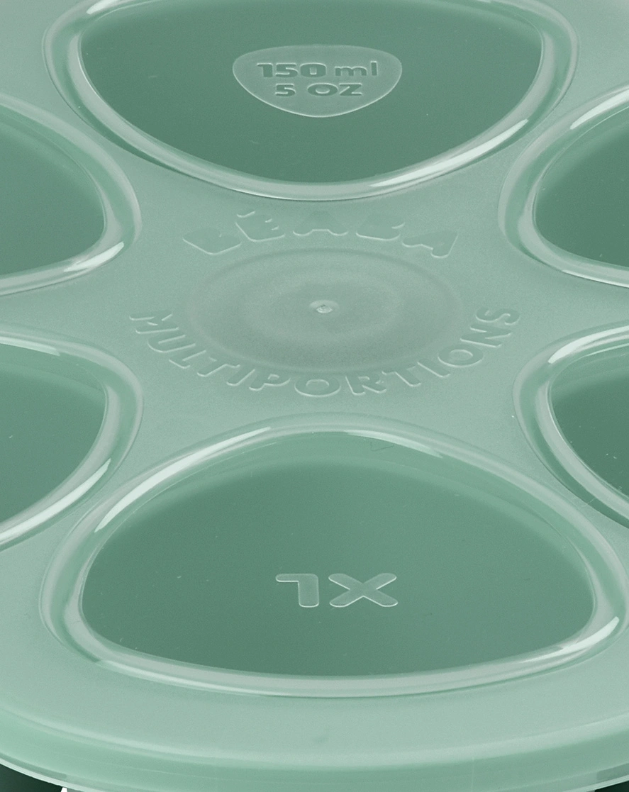 Aufbewahrungsbehälter MULTIPORTIONS aus Silikon in sage green