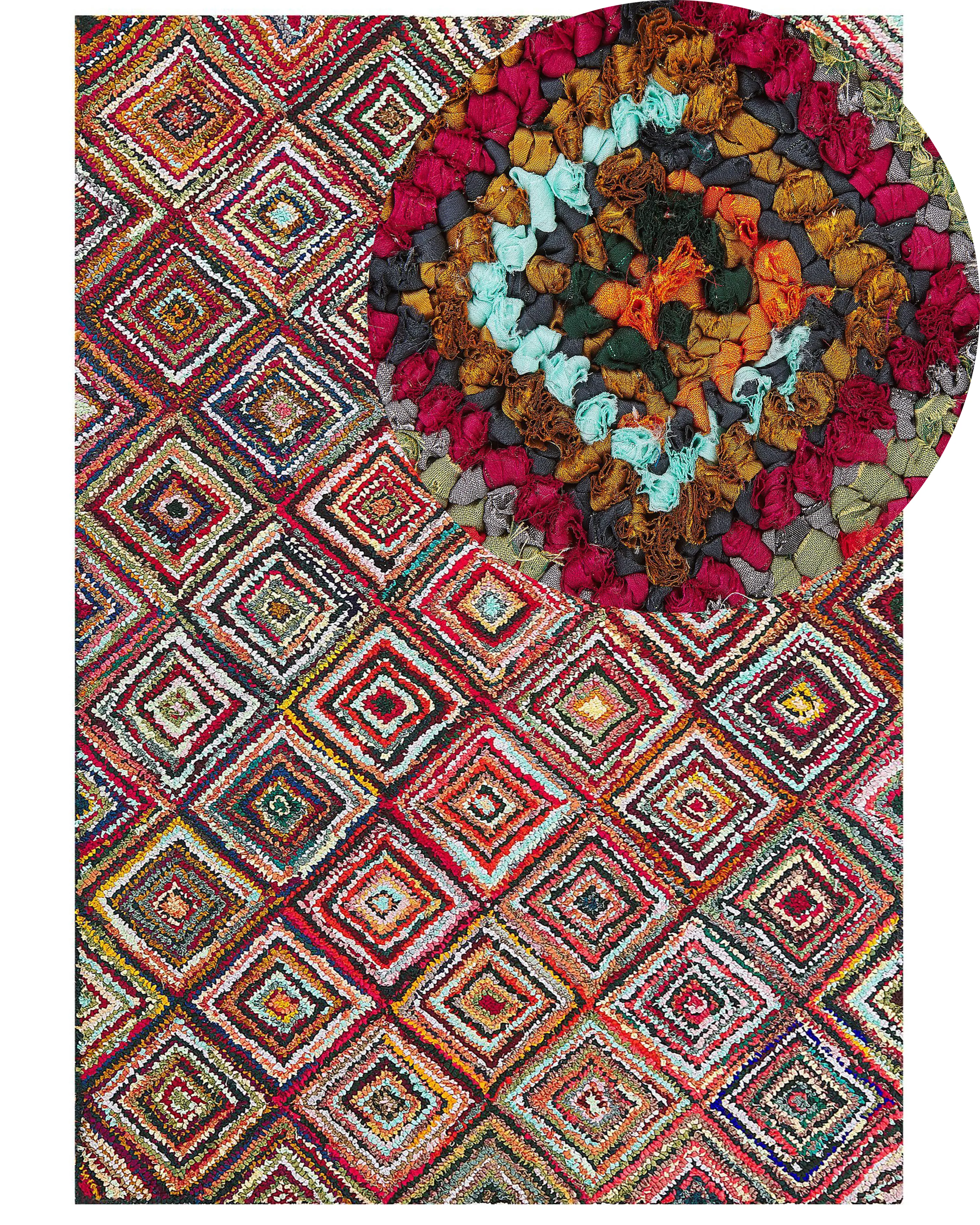 Vloerkleed KAISERI Meerkleurig 160 x 230 cm Katoen