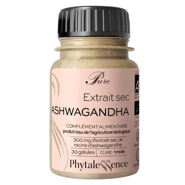 Phytalessence Extrato Seco de Ashwagandha Orgânica Pura 30 cápsulas