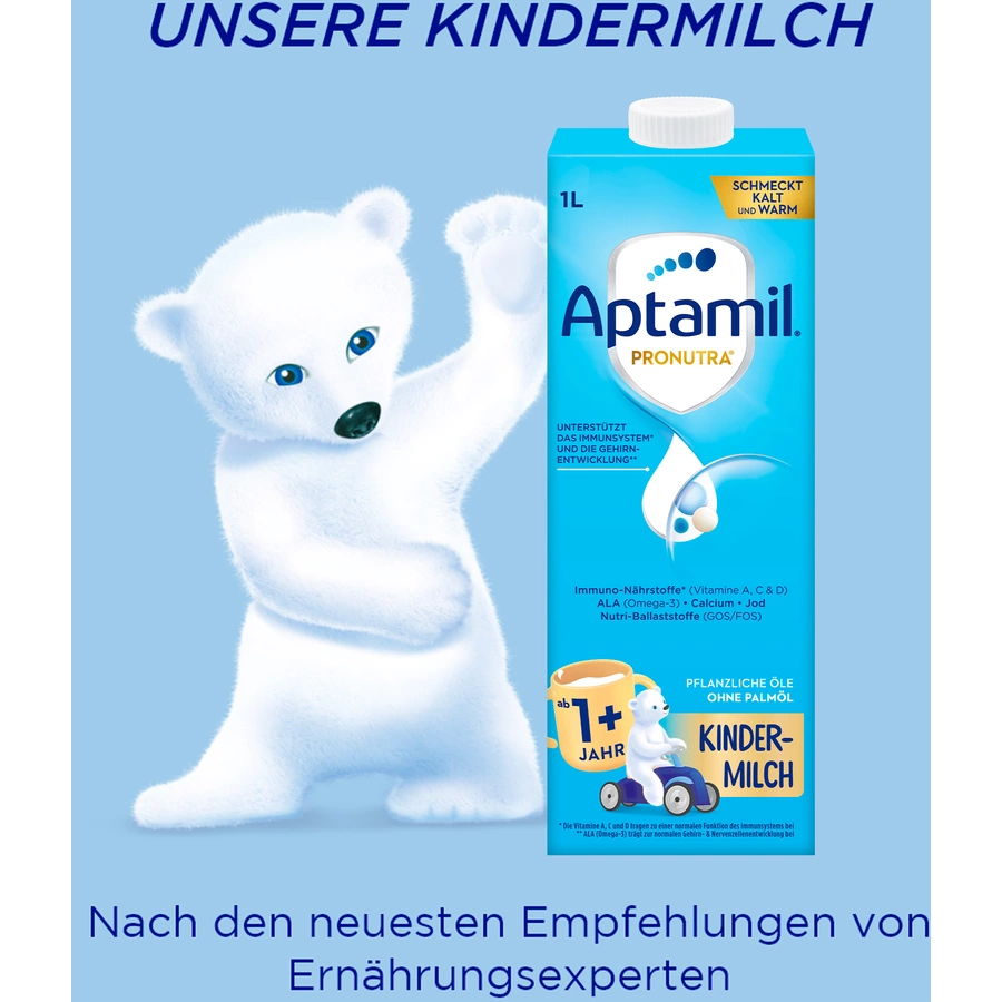 Aptamil Kindermilch 1+ trinkfertig 6 x 1 l ab dem 1. Jahr