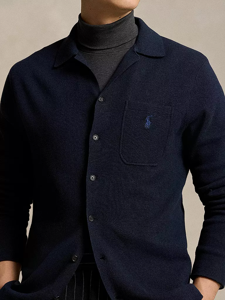 POLO RALPH LAUREN Strickjacke dunkelblau