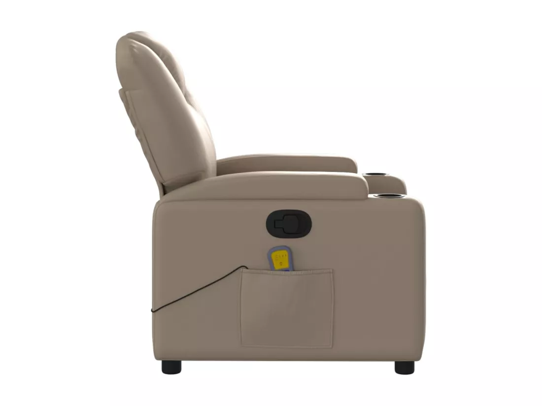 Fauteuil massant inclinable Cappuccino Similicuir