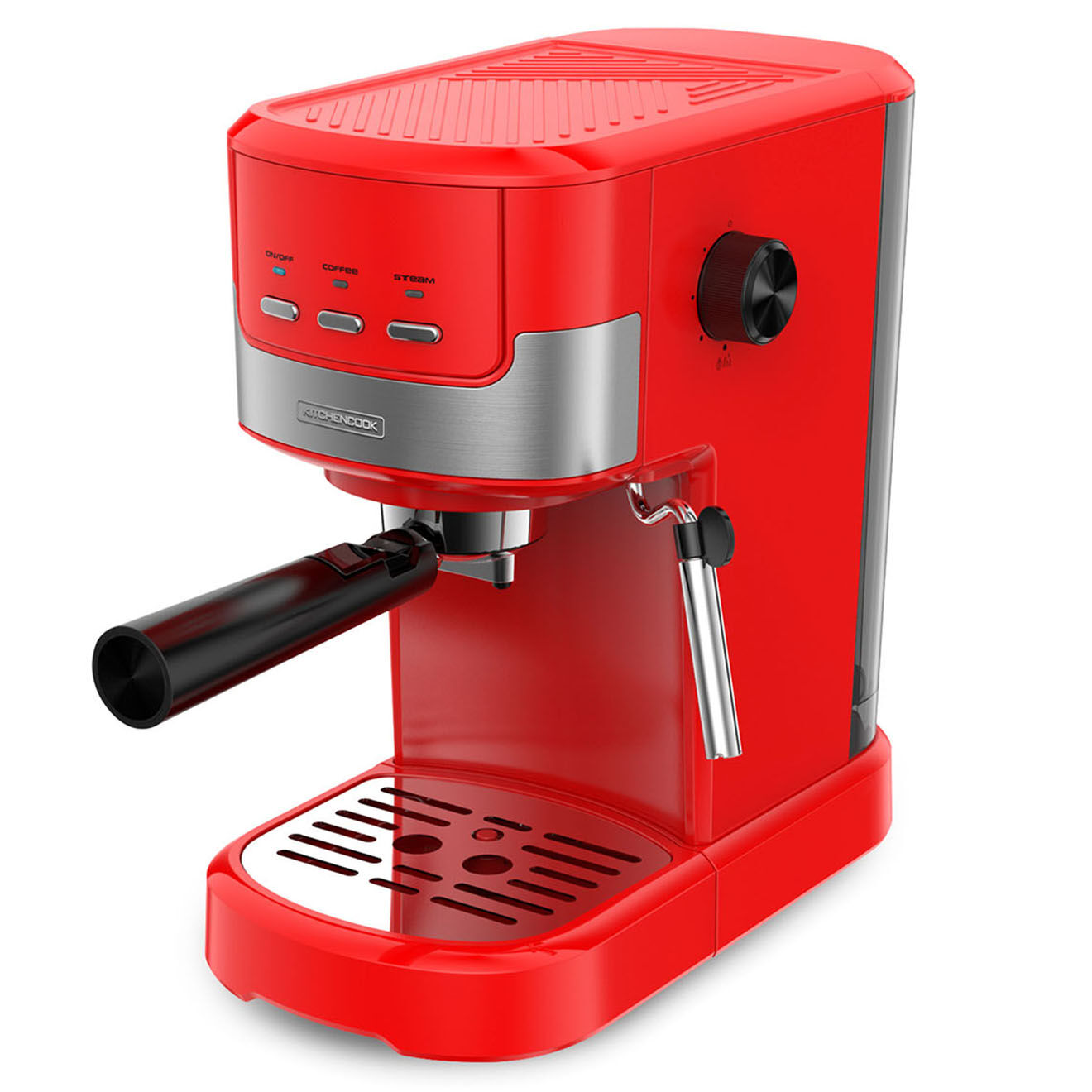 Kitchencook Machine à Expresso Moulu Et Dosette rouge - 43.5x39x37 cm