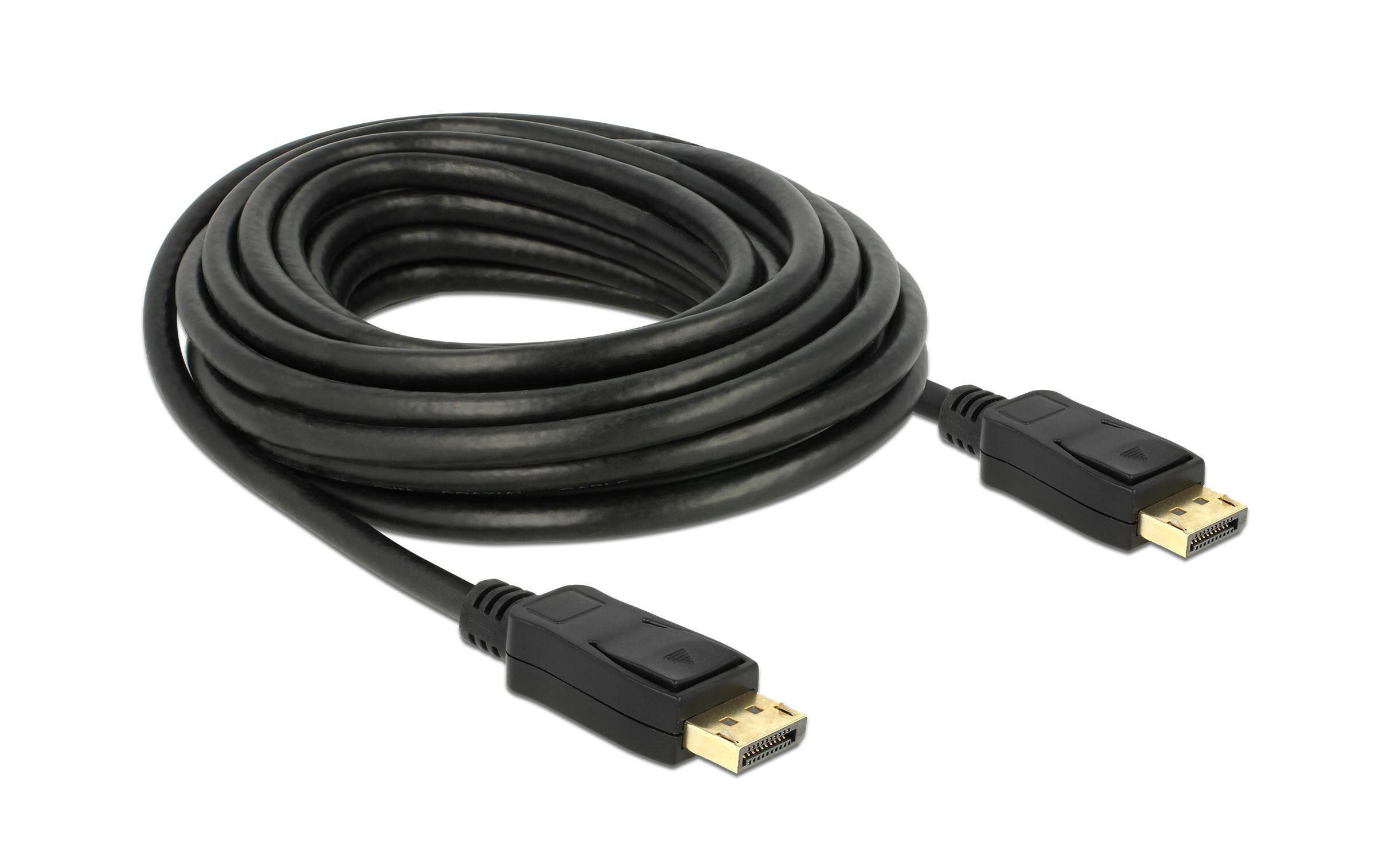 Kabel DisplayPort - DisplayPort, 7 mDelock DisplayPort 1.2 Kabel 4K 60 Hz 5 m ohne Einrastfunktion