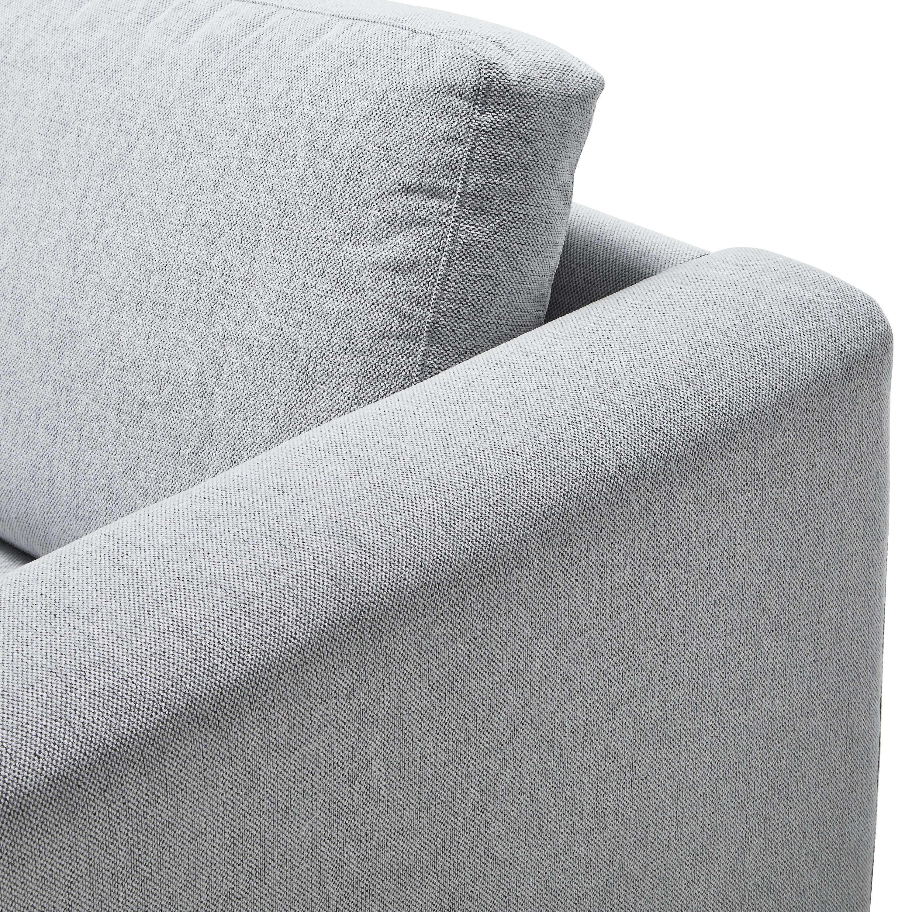 DIENER Ecksofa - Weiss / Schwarz / B: 235.0 cm x T: 156.0 cm x H: 81.0 cm