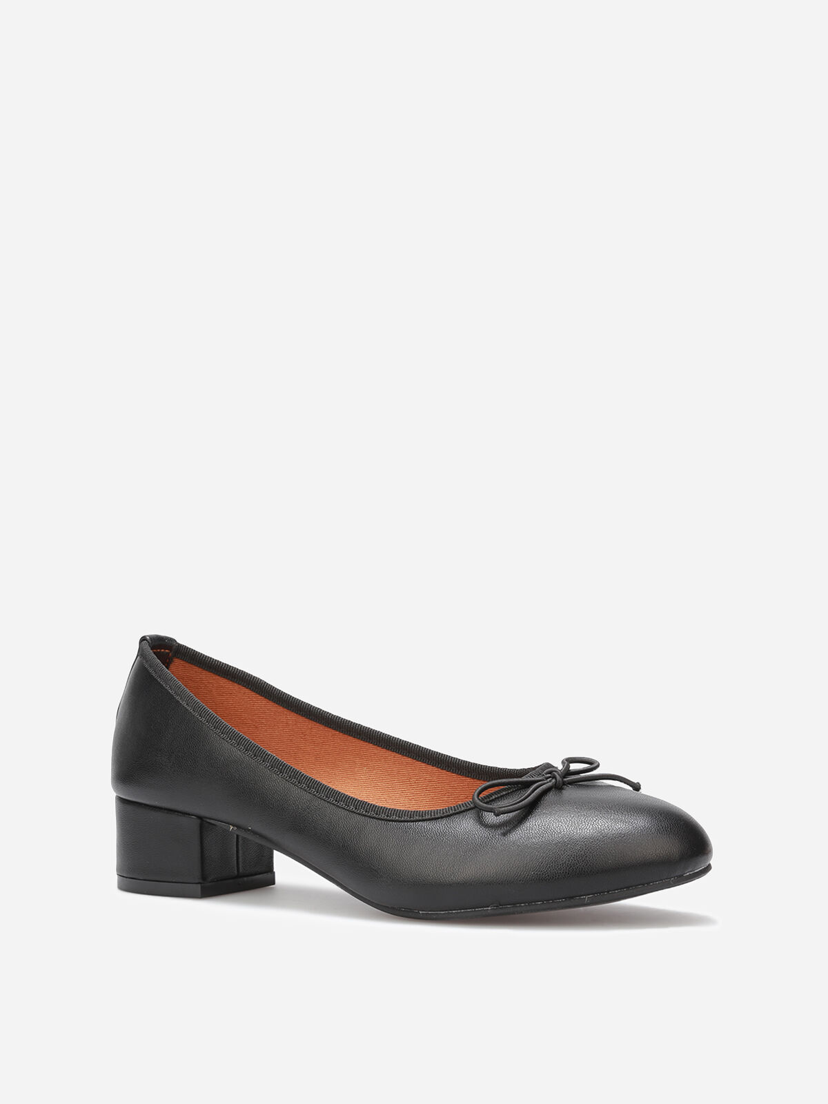 Ballerines à talon et noeud- Noir