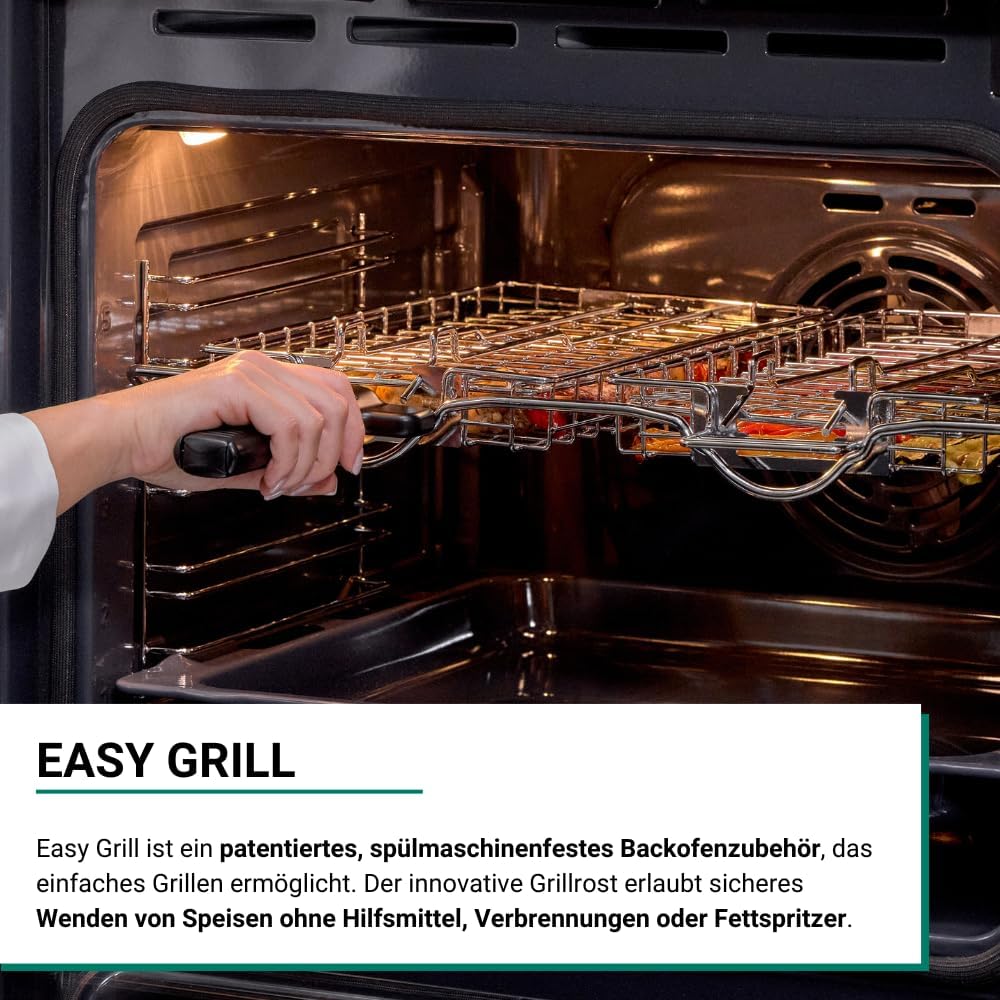 Bauknecht BBA285PU1ZK Einbau-Backofen 71 Liter, Multifunktionsofen mit 12 Funktionen, Power Heißluft, Flexi Clean, versenkbare Knebel, schwarzes Glas