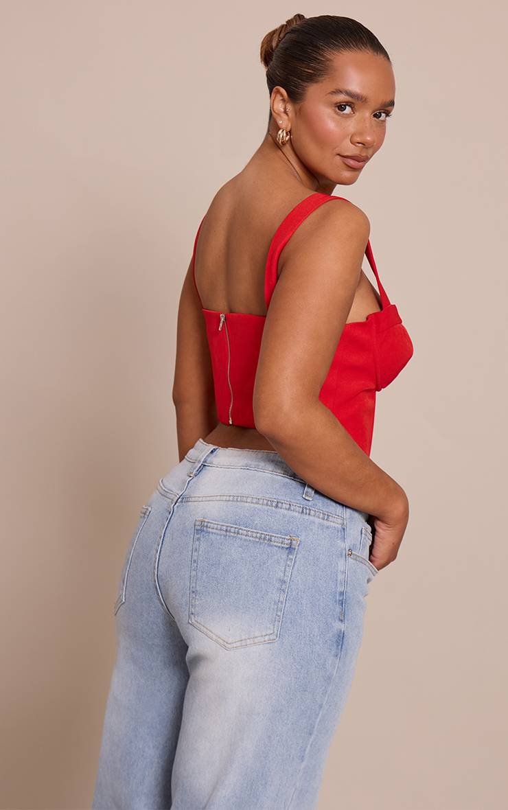 Rouge Crop Top Corset Sculptant