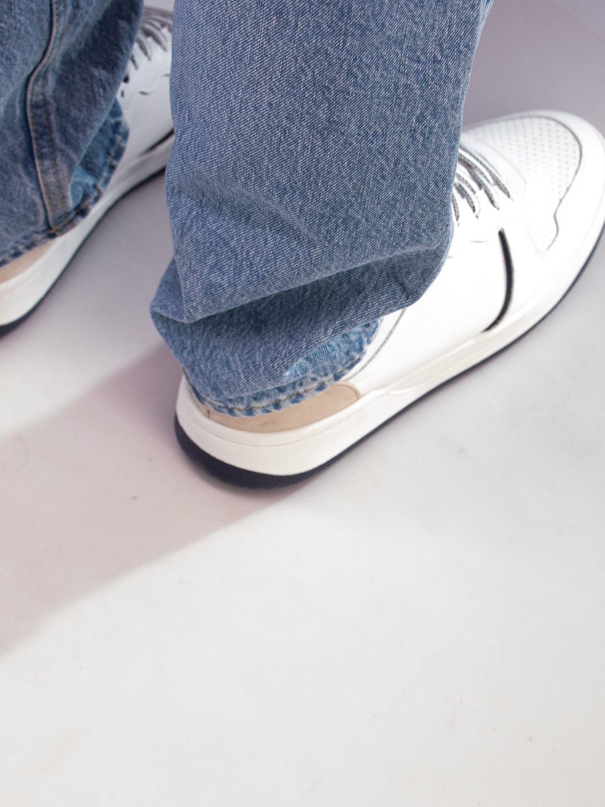 Gregers - Clay Leather White Blue - Trapes Sko