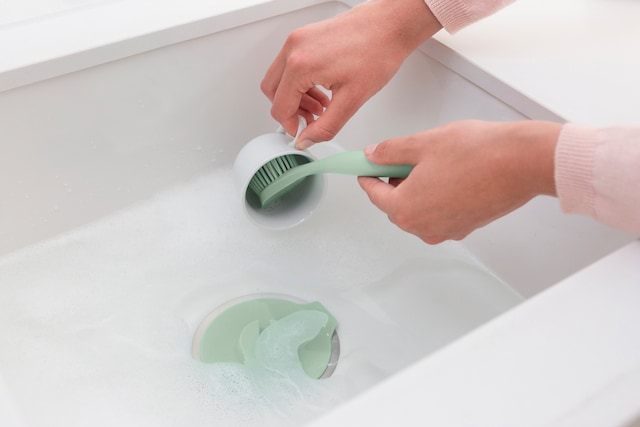 brabantia Spülbürste SINKSIDE mit Saugnapfhalterung Jade Green