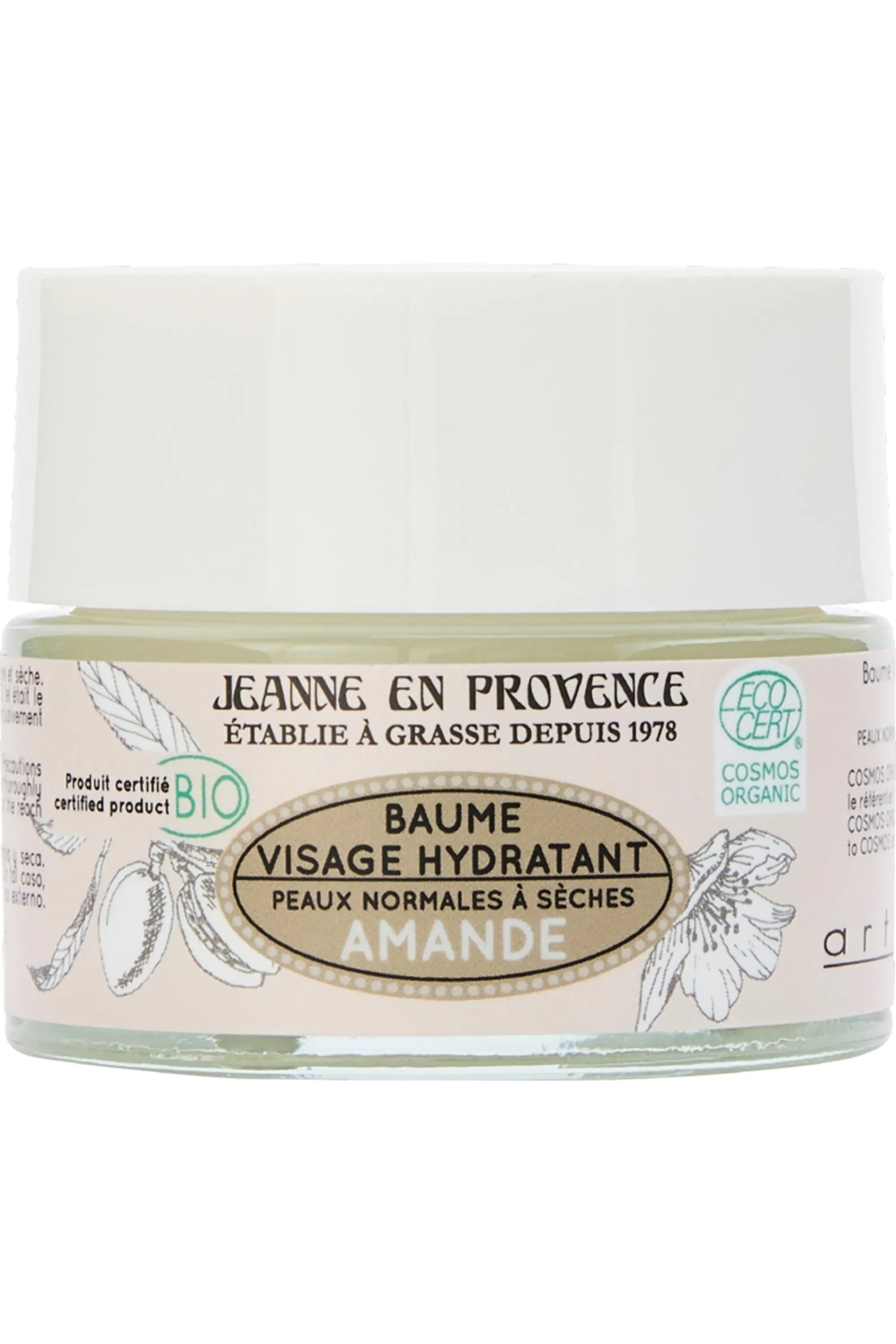 JEANNE EN PROVENCE Baume hydratant visage Amande bio-50 ml