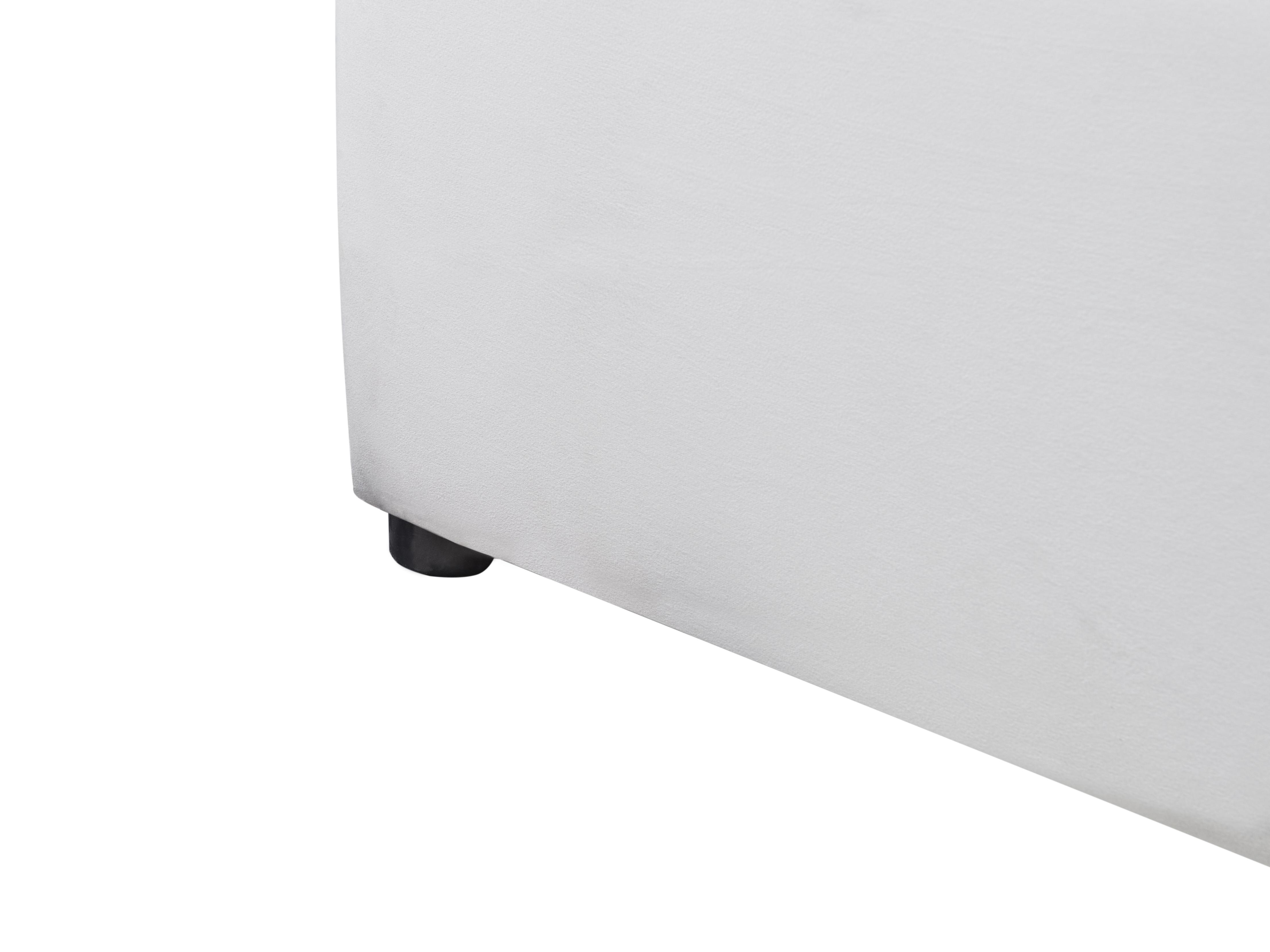 Bed met opbergruimte Fluweel BOUSSE 180 x 200 cm Lichtgrijs