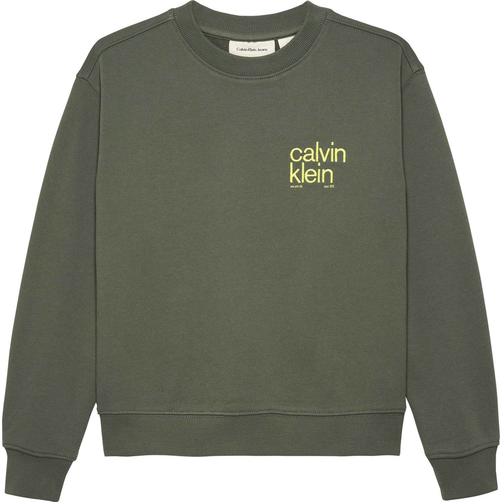 Køb Calvin Klein Thyme Relaxed Back Print Cn Sweatshirt