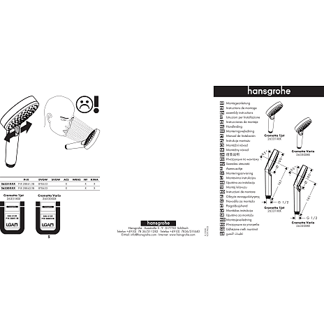 hansgrohe Crometta Vario håndbruser hvid/krom