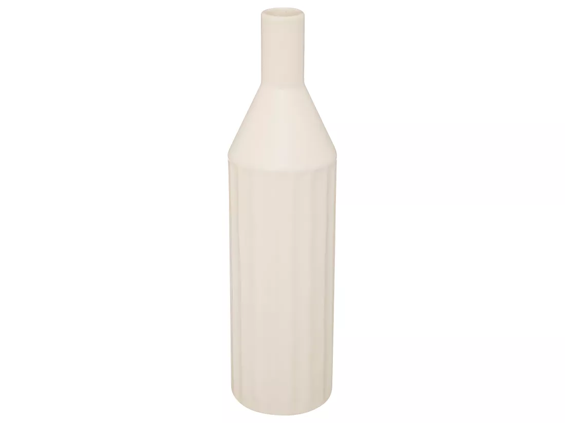 Vase Soliflore en Céramique Beige H 30 cm