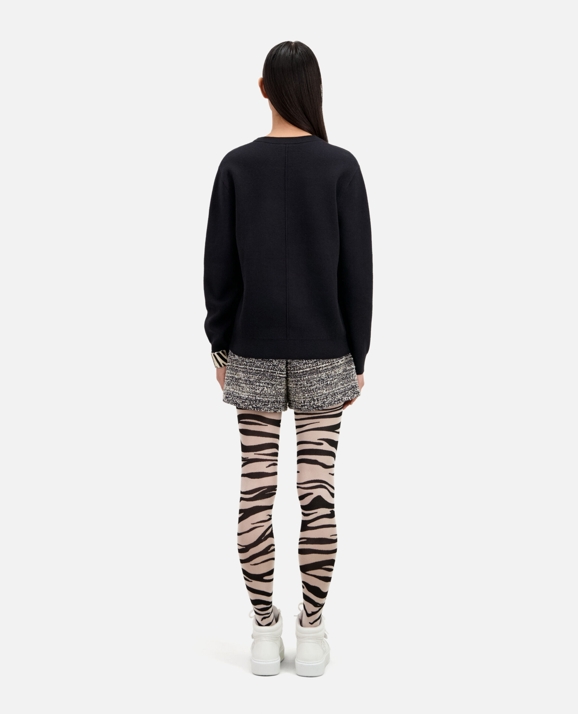 Dagger through heart black jumper with stars