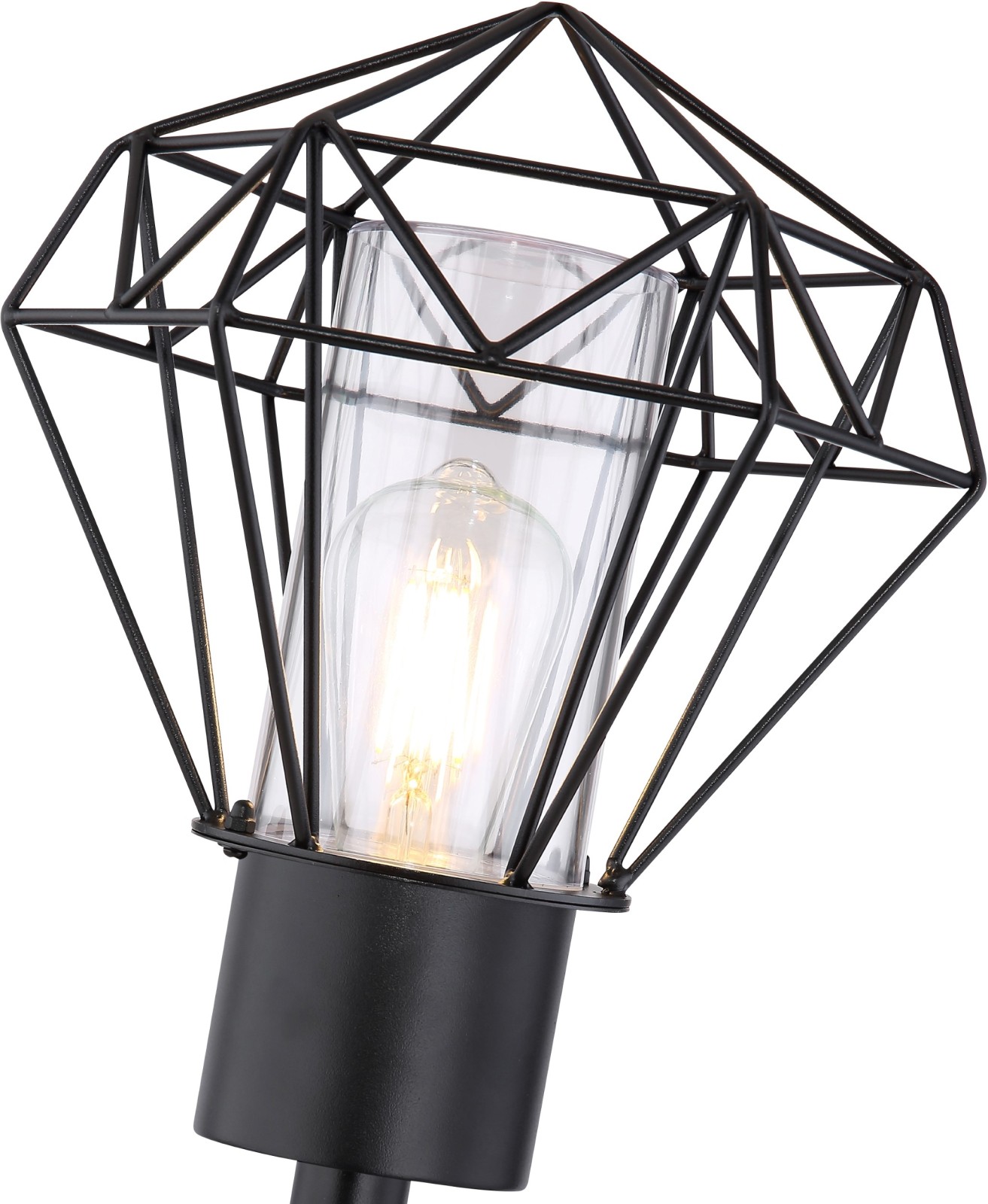 LED-Außenleuchte - schwarz - Edelstahl -28,5 cm hoch