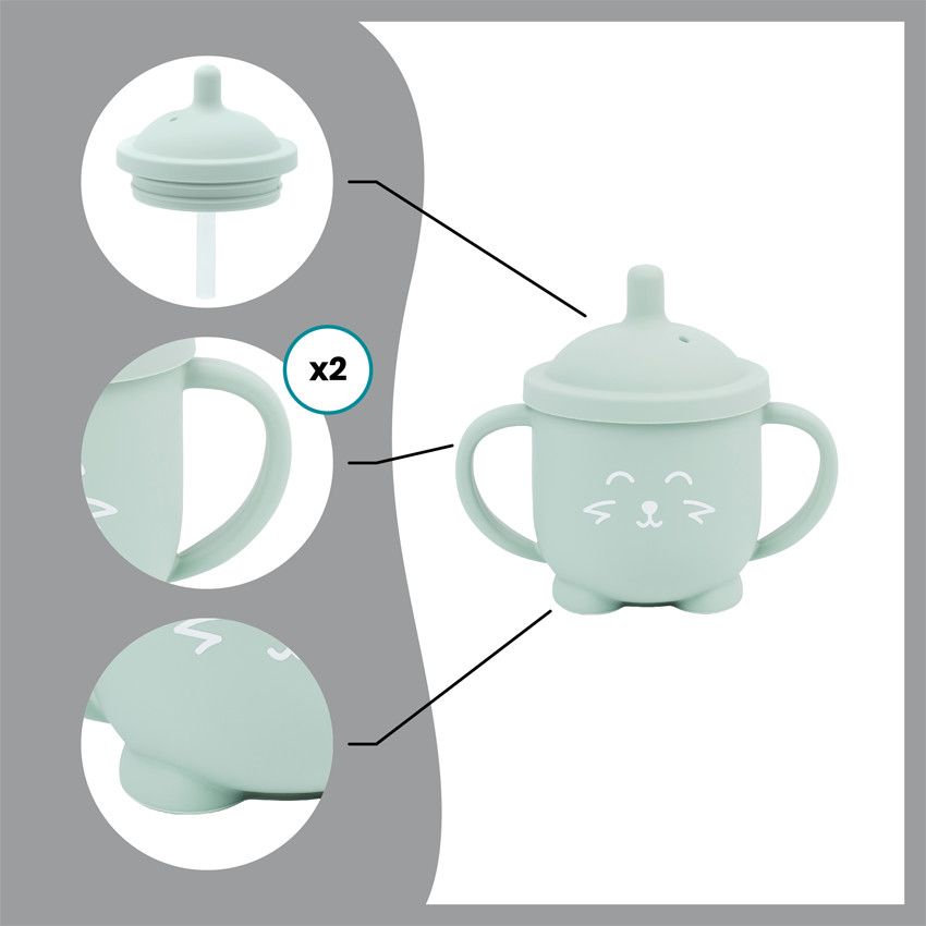 Tasse d'apprentissage - Isy renard - Ecru