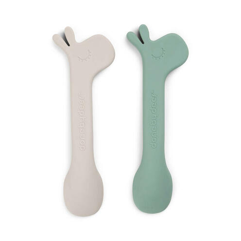 Lot de 2 Cuillères Silicone LALEE Vert - DONE BY DEER