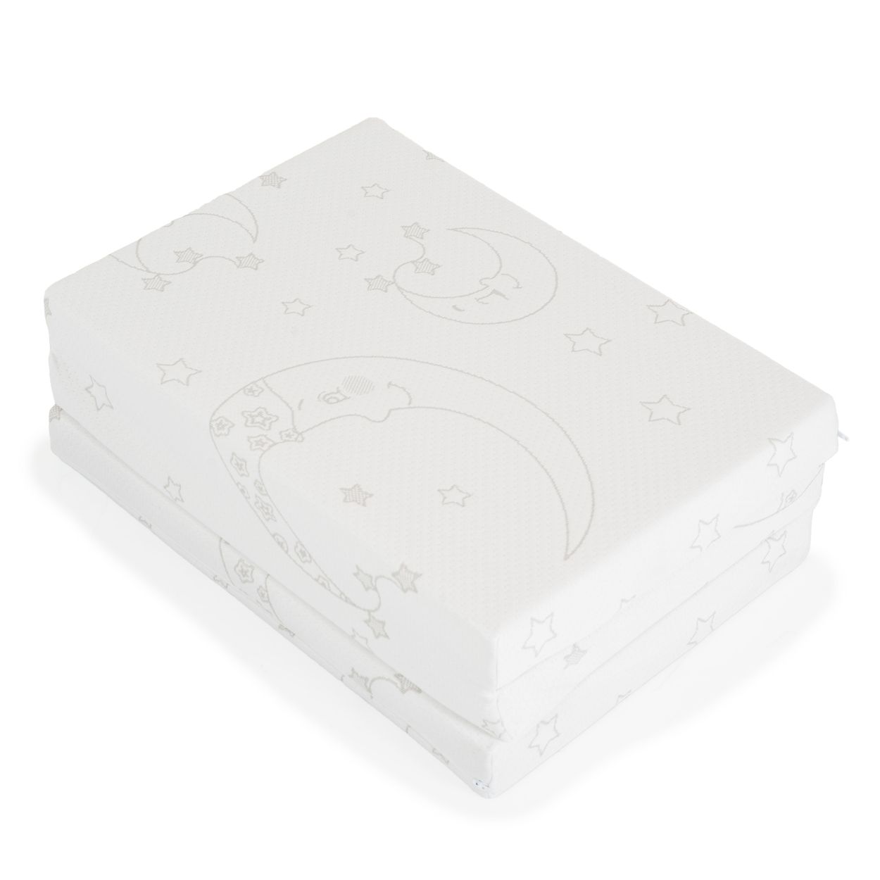Moni Babybett Faltmatratze, Klappmatratze Snooze 120 x 60 x 6 cm, Bezug waschbar weiß