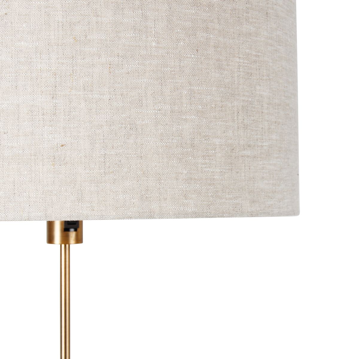 Vloerlamp verstelbaar brons met kap lichtgrijs 50 cm - Parte