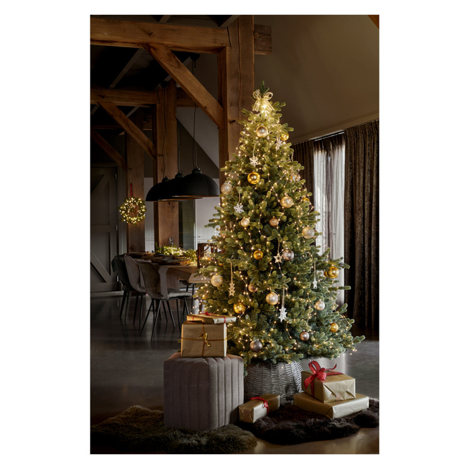 408er LED-Lichterdraht - ca. 180 cm - silber