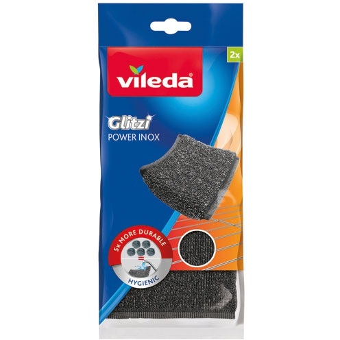 Eponge récurante Vileda Glitzi Power inox