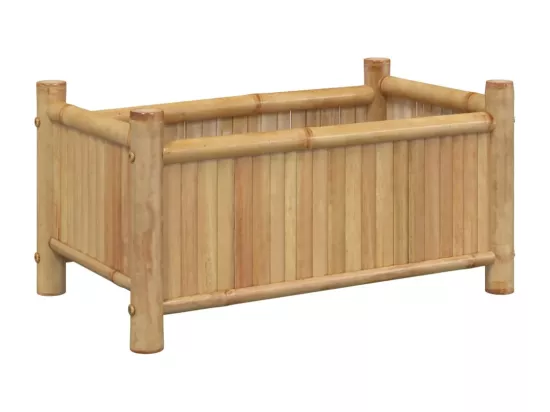 Jardinière bac lit surélevé bambou marron 50 x 30 x 25 cm 02_0037624