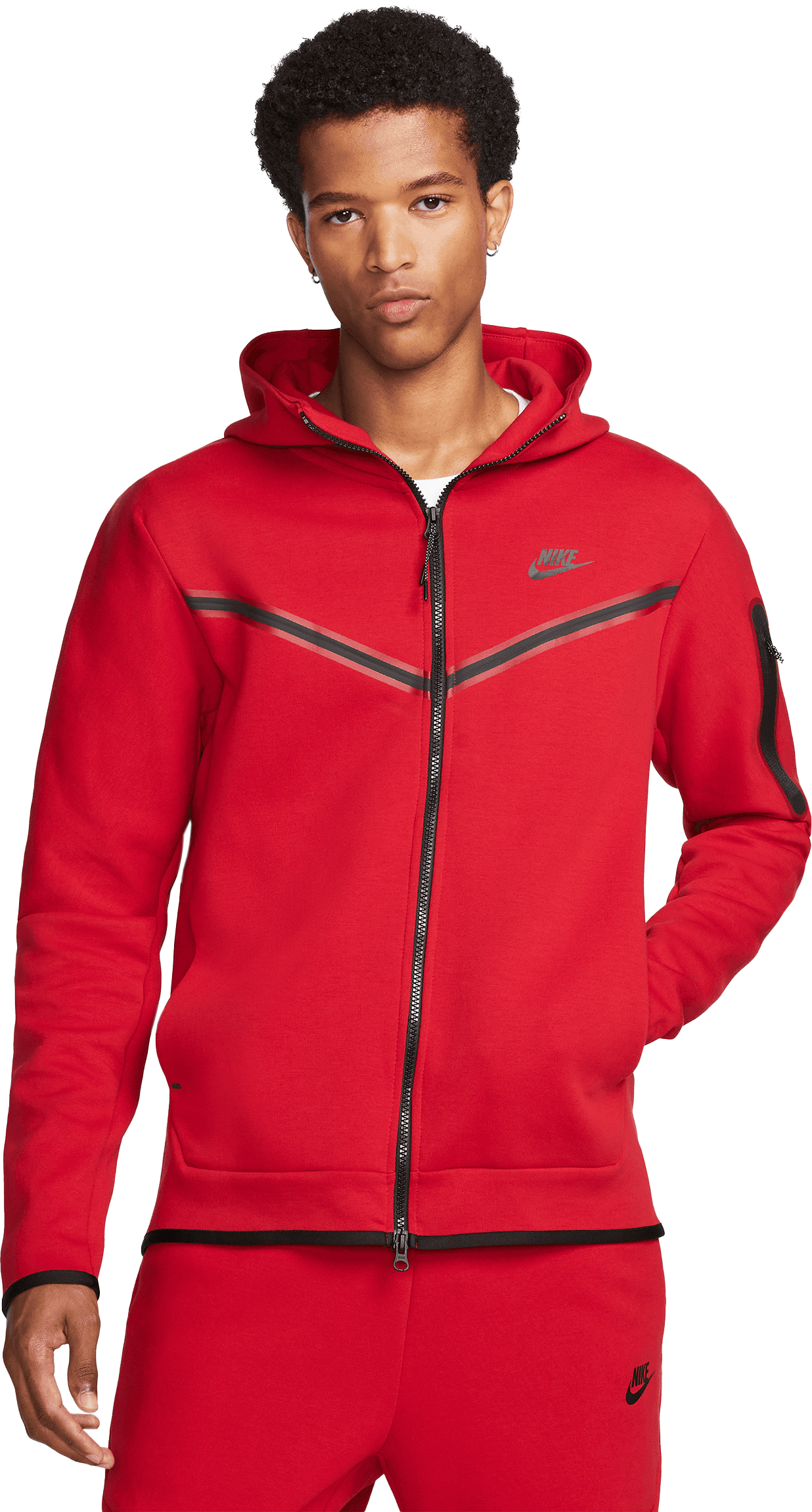 Nike Tech Fleece Windrunner Tall Rot Schwarz F687